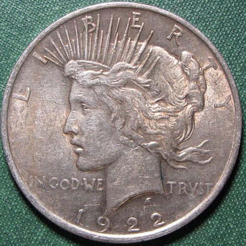 1922 P Peace Dollar