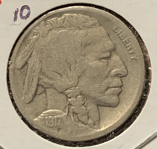 1917-P BUFFALO NICKEL FINE COND BIN 5.00