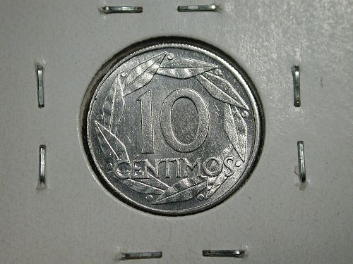 1959 Spain 10 c&eacute;ntimos NICE !