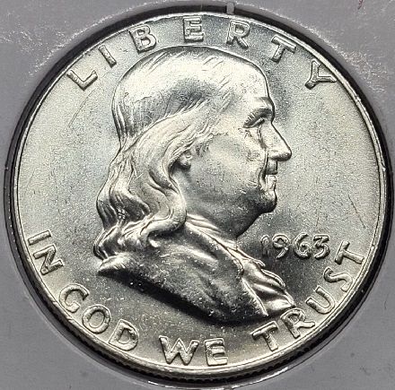 1963-D Franklin Silver Half Dollar GEM FBL #01232