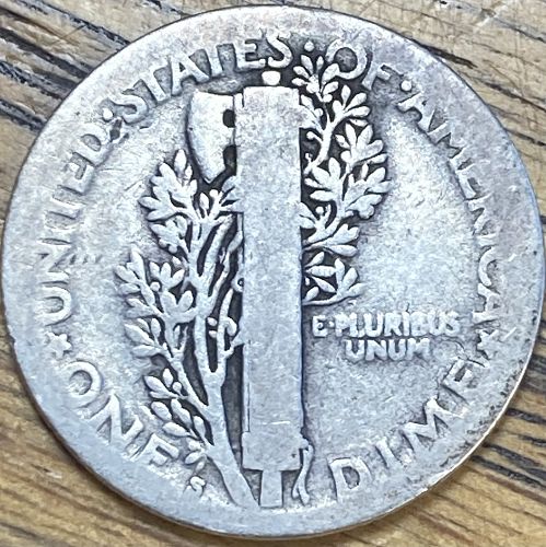 1918S mercury dime in ALMOST GOOD condition