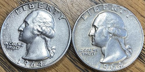 1964 P&D Washington quarters In EXTREMELY FINE condition 2 coin lot