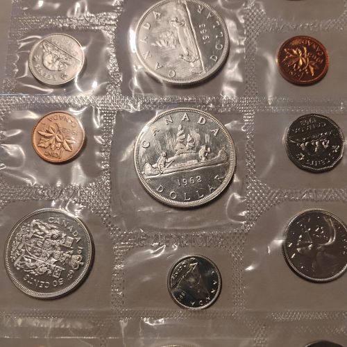 7.77 ozt. ASW 1961-1967 Royal Canadian Mint 80% Silver Proof-like Sets