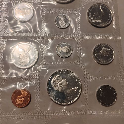 7.77 ozt. ASW 1961-1967 Royal Canadian Mint 80% Silver Proof-like Sets