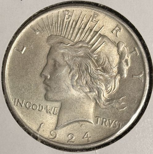 1924 Peace Silver Dollar, Choice Uncirculated, (20454)