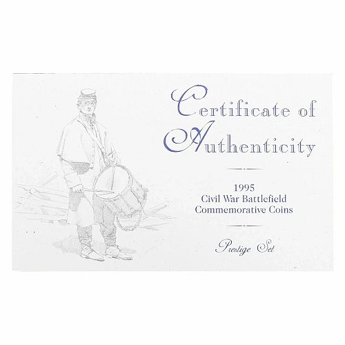 1995s Prestige Proof Set Civil War 90% Silver Dollar NICE !