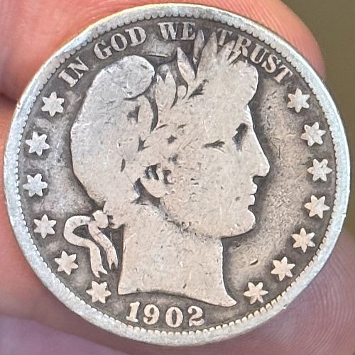1902 s バーバーハーフダラー銀貨　準特年 1902 Barber Half Dollar Coin Value, Prices & Info | USA Coin Book