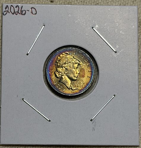 2026-D Colorfully Toned Choice Brilliant Uncirculated Emerging Liberty Clad Dime