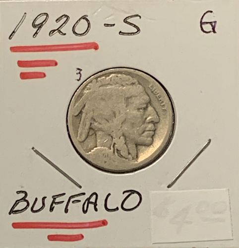 1920 S Buffalo / Indian Head Nickel Nickel Coin Value, Prices