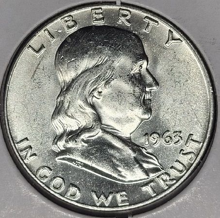 1963-D Franklin Silver Half Dollar GEM FBL #01232