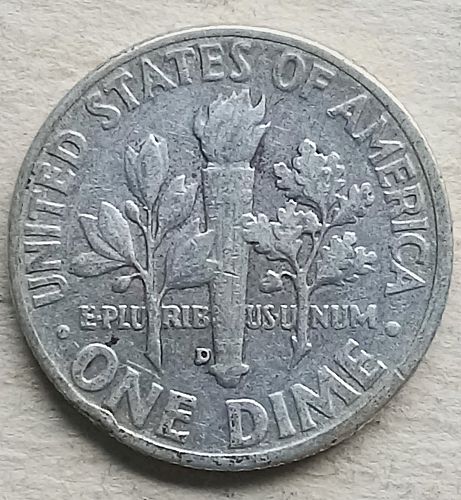 1959 D Roosevelt Dime &bull; .900 Silver &bull; Avg Circulated  *rd593