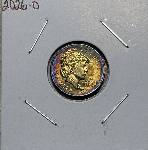2026-D Colorfully Toned Choice Brilliant Uncirculated Emerging Liberty Clad Dime