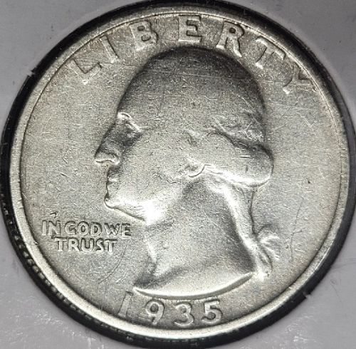 1935-D Washington Silver Quarter FINE #0934