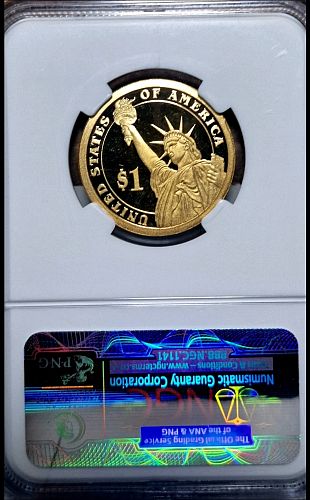 2007 John Adams Presidential Dollar Coin Graded PF 69 Ultra Cameo