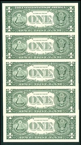 5 Consecutive Choice Uncirculated 2003 One Dollar Star Notes Chicago
