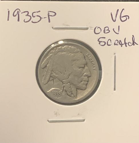 1935-P BUFFALO NICKEL VG COND BIN .50