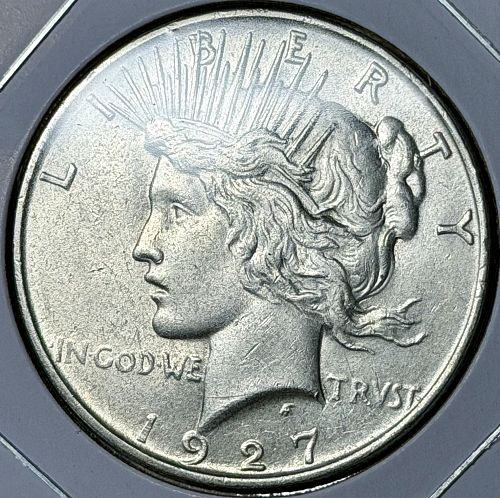 1927-D Peace 90% Silver Dollar