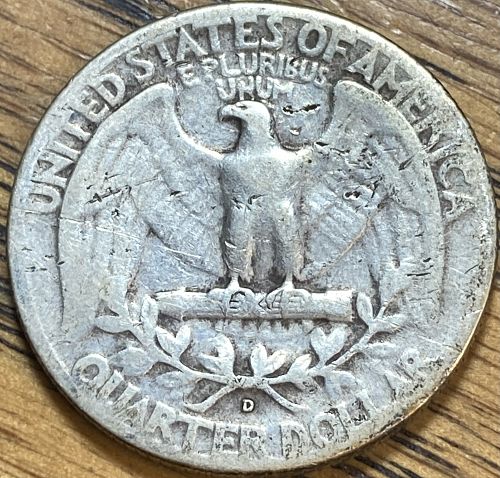 1945D Washington quarter VERY GOOD condition