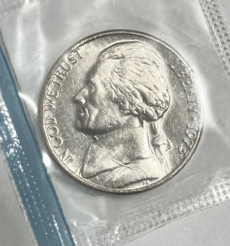 1973 P Jefferson nickel in orig US Mint cello