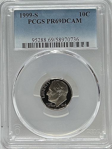 1999-S Roosevelt Proof Dime