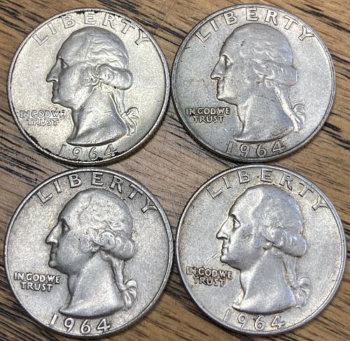 SILVER SEEKERS 4 1964D Washington quarters