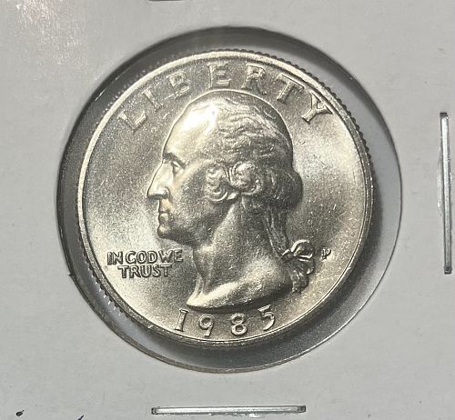 1985 P Washington quarter from mint set