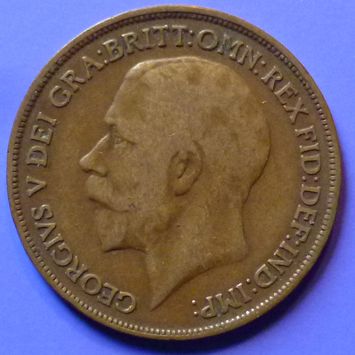 UK Great Britain 1 Penny dated 1916 KGV KM# 810