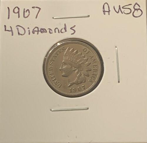 1907 INDIAN HEAD AU58 BIN 26.00