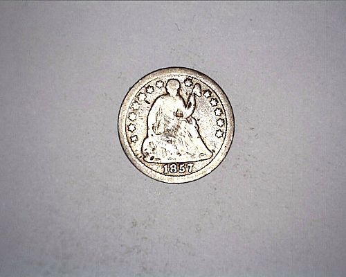 1857 O Seated Liberty Half Dime