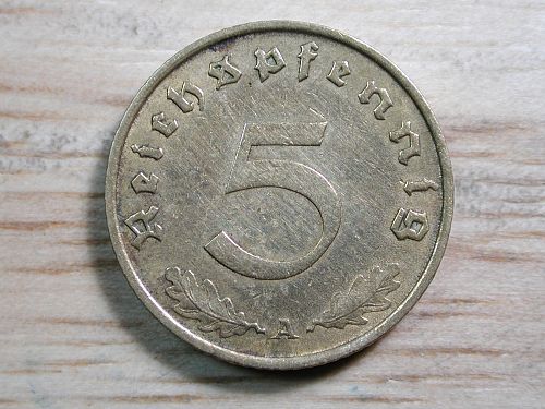 1938a Germany 5 Pfennig NICE !
