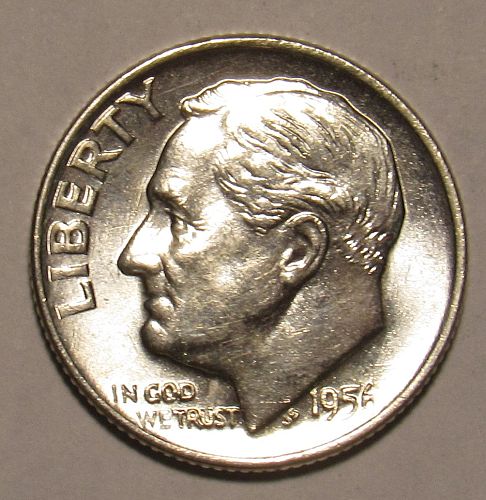 1956 D Roosevelt Dime, BU