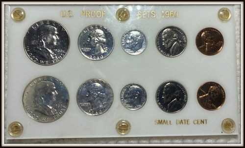 1960 1C-50C United States Mint Silver Proof Sets (Small Date &  Large Date)