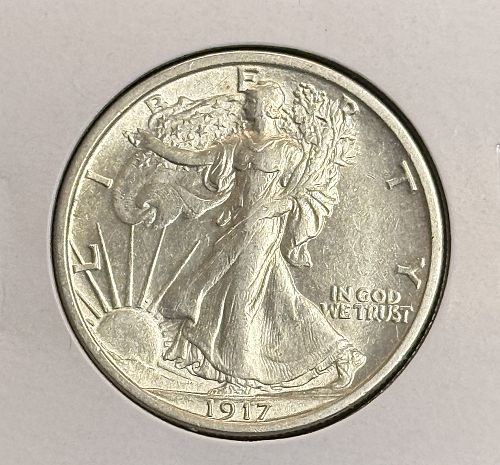1917 Walking Liberty Half Dollar, Choice Uncirculated, (22174)