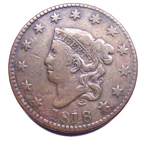 1818 Coronet Head Large Cent - Beautiful