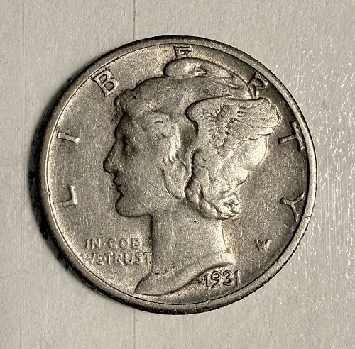1931-D Mercury Head Dime, Nicely Circulated (20140)