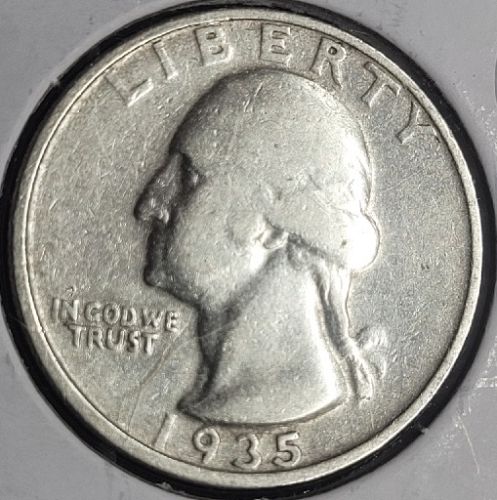 1935-D Washington Silver Quarter FINE #0934