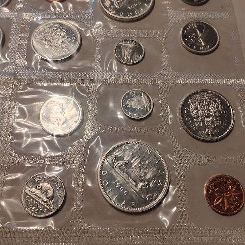 7.77 ozt. ASW 1961-1967 Royal Canadian Mint 80% Silver Proof-like Sets