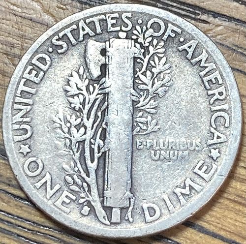 1937S mercury dime in FINE condition