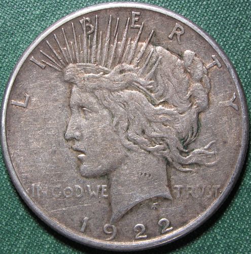 1922 S Peace Dollar