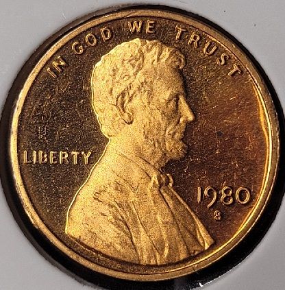 1980-S Proof Lincoln Memorial Cent #01253