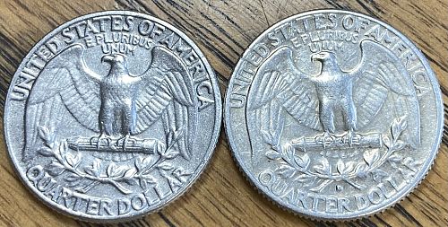 1964 P&D Washington quarters In EXTREMELY FINE condition 2 coin lot