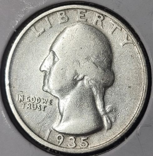 1935-D Washington Silver Quarter FINE #0934