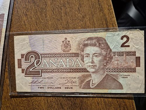 1986 Canada Two Dollar Currency