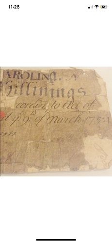 Rare 1754 Continental Currency-Only 30 Known Exist Of 4 Shillings North Carolina