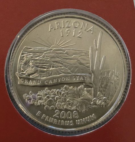 2008-D Arizona State Quarter - BU in Original Mint Cello (X12)