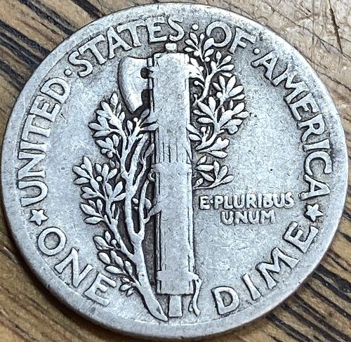 1934 mercury dime in FINE condition