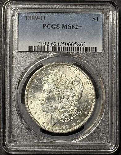 1889-O Morgan Silver Dollar, MS62+ PCGS  (21884)