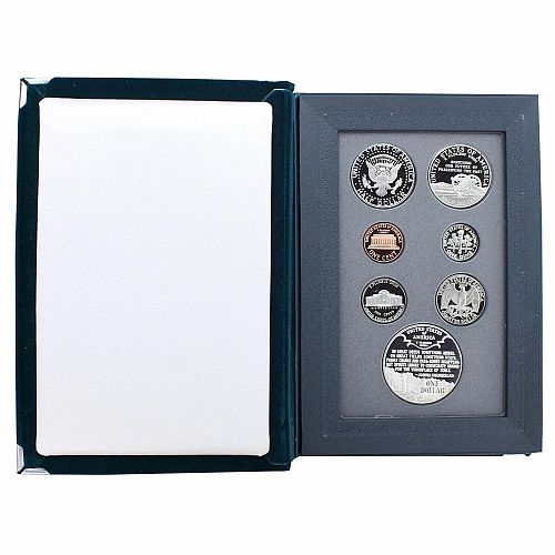 1995s Prestige Proof Set Civil War 90% Silver Dollar NICE !