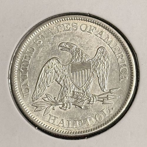1861 Seated Liberty Half Dollar, Uncirculated Details. (21003)