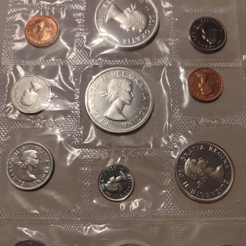 7.77 ozt. ASW 1961-1967 Royal Canadian Mint 80% Silver Proof-like Sets